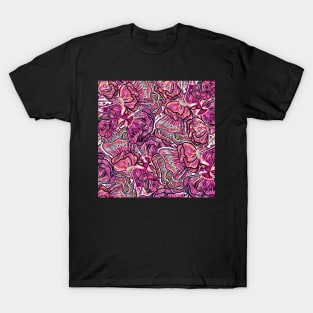 Magenta Flower Patch - Digitally Illustrated Flower Pattern for Home Decor, Clothing Fabric, Curtains, Bedding, Pillows, Upholstery, phone cases and stationary T-Shirt